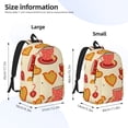thumbnail image 4 of Balery Cups of Tea Vintage Canvas Backpack for Men and Women - Large Capacity, Durable Travel Laptop Bag for School, Work, Hiking, and Outdoor Activities, 4 of 7
