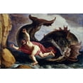 thumbnail image 2 of Art.com Jonah and the Whale Stretched Canvas Print Wall Art by Pieter Lastman, 18" x 12", 2 of 4