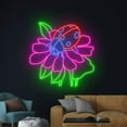 thumbnail image 4 of Handmadetneonsign Bug Flower Neon Sign, Bug Flower Wall Decor, Flower Animal Wall Decor, 4 of 5