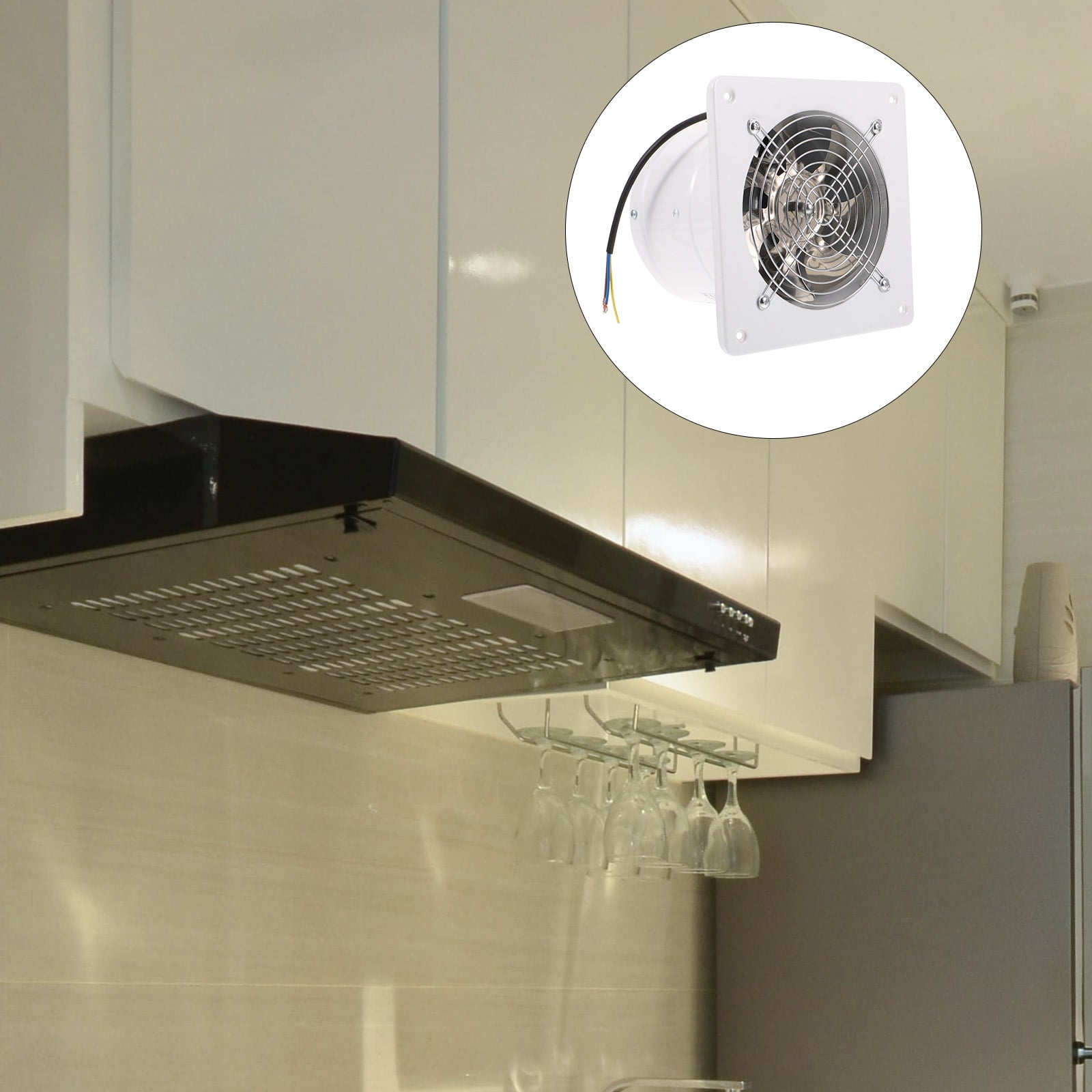 Hytrove 1Set Exhaust Fan for Bathroom Use with Smoke Removal and Odor Removal Functions White Color