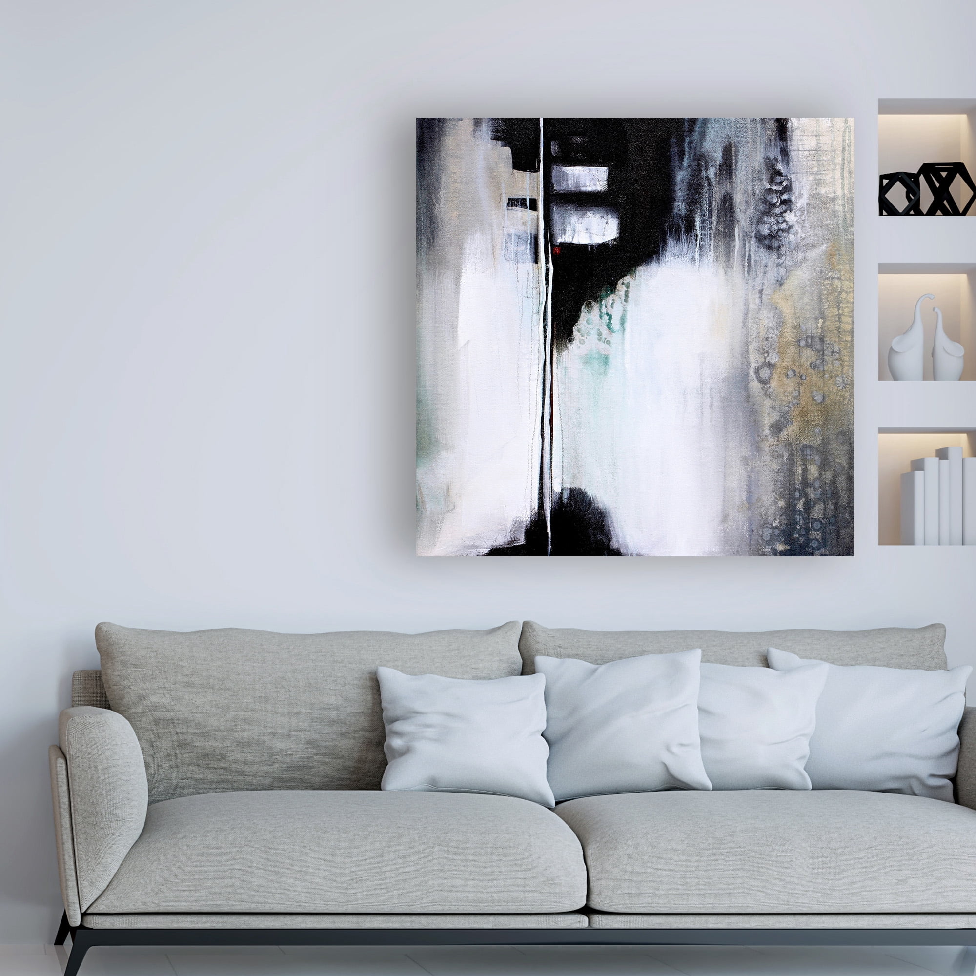 Trademark Fine Art 'Black and White Drama' Canvas Art by Karen Hal