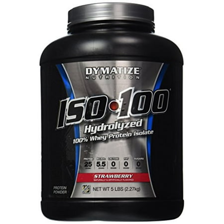 Dymatize ISO-100 Hydrolyzed 100% Whey Protein Isolate - Strawberry 3 LBS