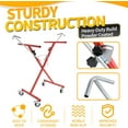 thumbnail image 6 of Folding Bumper Storage Rack Paint Stand Adjustable Height & Positions W/Casters Steel Powder Coated Red 200 LBS-Capacity, 6 of 18