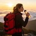thumbnail image 4 of Heavy-Duty 20-25L Outdoor Hiking Backpack with Oxford Fabric and Multiple Compartments for Camping Travel and Outdoor Adventures, Black, 1 Pack, 4 of 5