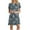 Navy, variant on Ayolanni Short Sleeve Dresses for Women Leisure Floral Knee Length Crew Neck Midi T-Shirt Dress Beach Vacation Sundress Green L