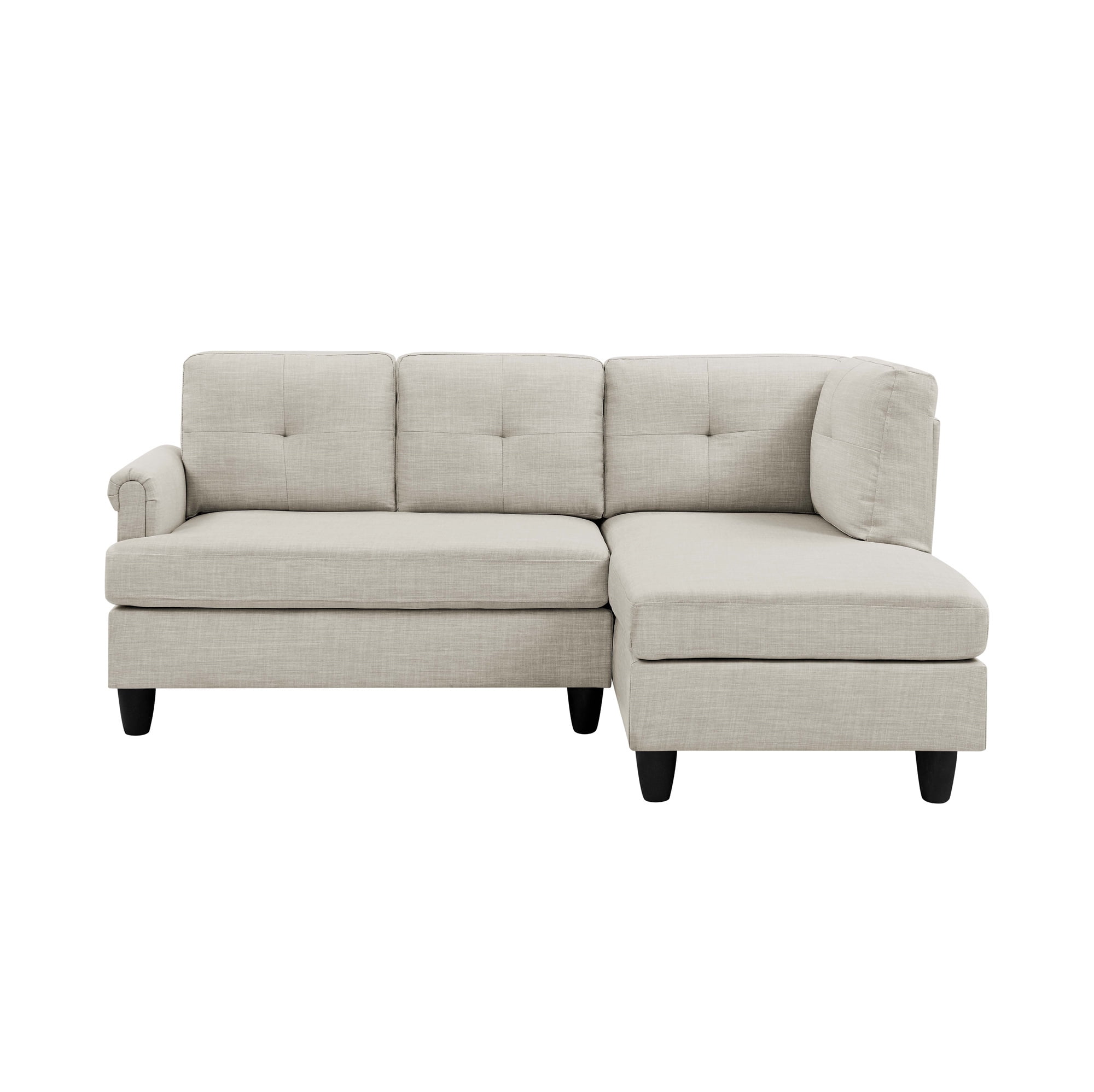 Aukfa 78" L shape Sectional Couch Deep Seat Sofa with Right Chaise for Home Office, Beige
