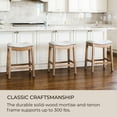 thumbnail image 4 of Maven Lane Tabouret de Cuisine Sans Dossier Adrien, Chêne Vieilli, Ensemble de 2, 4 of 6