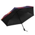 thumbnail image 5 of ALAZA Orange Checkered UPF 50+ Compact Folding Umbrella for Rain Travel Umbrella Packable, 5 of 8