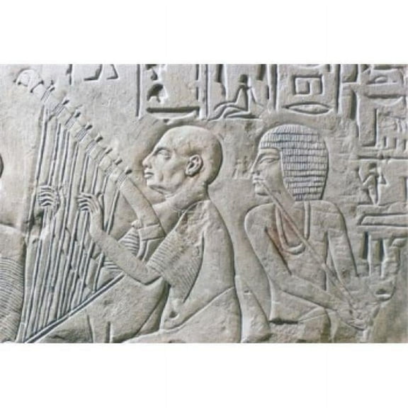 Posterazzi SAL3844203 Blind Harpist & Flutist Egyptian Art Poster Print - 18 x 24 in.