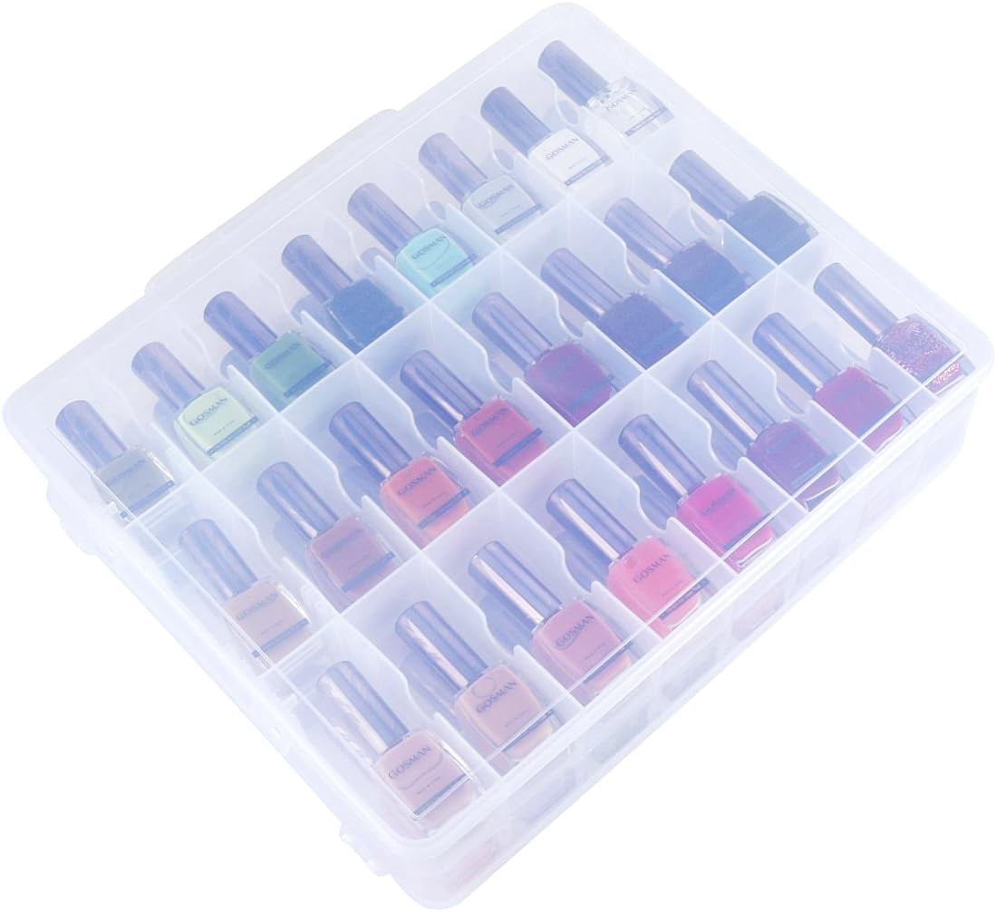 MRSXXNTY Universal Nail Polish Holder Organizer for 48 Bottles Adjustable Dividers Space Saver