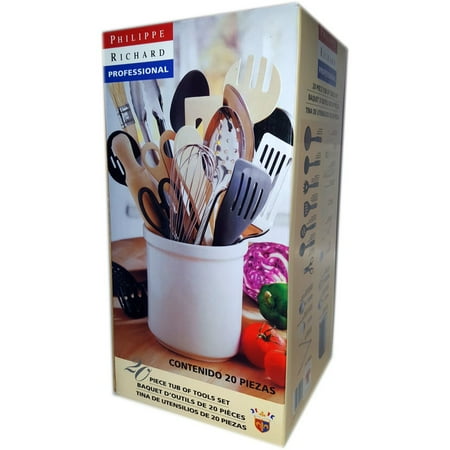 Tabletops Unlimited Philippe Richard Professional 20 Piece White Ceramic Tub of Kitchen Tools - No. TU-99906