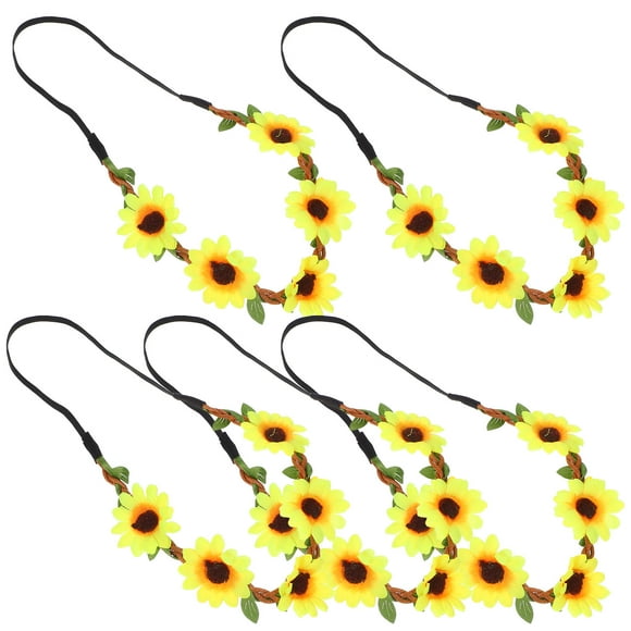 FENGGUIQU 5Ud Guirnalda De De Girasol Amarillo Natural Para Fotografía Y Fiesta