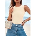 thumbnail image 5 of PRETTYGARDEN Tank Top for Women Summer Casual Sleeveless Ribbed Slim Fitted Basic Tee Shirts Spring Fashion Y2k Clothes, 5 of 10