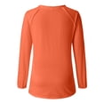 thumbnail image 4 of IDALL Chandail en Molleton pour Femmes Manches Longues T-Shirts Graphiques Rétro 45 47 Imprimé Chandail en Molleton 45 47 Col en V 45 47 pour Président Chandail en Molleton T-Shirts Tenues Automne Orange TG, 4 of 5