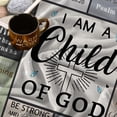 thumbnail image 4 of LHSHID Christian Gifts for Women Men Faith Bible Religious Gifts for Bible Verse Blanket Christian Inspirational Gifts for Women Faith Based Gifts I Am a Child of God Throw Flannel Blanket 40"x50", 4 of 9