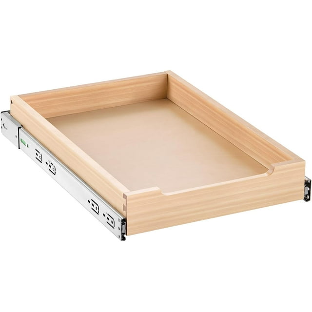 VEVOR Pull Out Cabinet Organizer, 14"W x 21"D Cabinet Drawer, Soft Close Slide out Shelf, Heavy-Duty Sliding Wood Drawer, Bottom and Side Assembly Base Cabinet Organization for Kitchen Pantry Bathroom