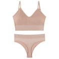 thumbnail image 1 of Ropa interior de color sólido para mujer, bragas, conjuntos de bragas de yoga cómodos, traje a juego para mujer, 1 of 2