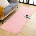 thumbnail image 6 of Tripumer Bedside Rugs Furry Area Rug 2 x 6 Feet Thin Shaggy Indoor Floor Carpet Runner Rugs for Living Room Bedroom Home Decor Pink, 6 of 6