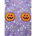 thumbnail image 5 of Bellafa Toddler Girls 100% Cotton Embroidery Applique Long Sleeve Dresses 2-7 Years Girl Kids A-line Halloween Pumpkin Party Dresses, 5 of 8