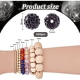 thumbnail image 2 of PH 100pcs 10mm Rhinestone Beads Purple Clay Beads Round Pave Disco Ball Beads Diamond Beads Bling Loose Spacer Beads for Jewelry Bracelets Necklaces Earrings DIY Crafts Making for DIY, 2 of 9