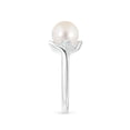 thumbnail image 3 of ANGARA Classic Freshwater Cultured Pearl Bypass Ring in 14K White Gold for Women | June Birthstone, Birthday, Anniversary, Jewelry Gift for Women | Pearl Ring, 3 of 9