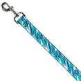 thumbnail image 2 of Buckle-Down Pet Leash, Dog Leash, Jazzy Wave Scribble White Teal Purple, 4 Feet Long 1.0 Inch Wide, 2 of 6