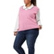 thumbnail image 2 of Suéter chaleco con cuello en V Agnes Orinda Estilo de muy buen gusto Jersey sin mangas, 2 of 6