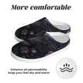 thumbnail image 6 of Goofa Purple-Eyed Floral Leopard Print Womens Mens Cotton Lightweight House Slippers , Washable Home Slippers,Indoor Comfy Bedroom Cozy Slippers-44/45, 6 of 7