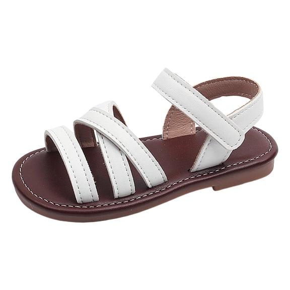 Tigivemen Toddler Girls Sandals Open Toe Soft Sole Water Shoes for Kids Casual Outdoor Breathable Sandals White Size 8