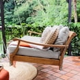 Cambridge Casual Robin Teak Wood Outdoor Sofa Daybed With Oyster