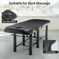 thumbnail image 3 of LZBEITEM Black Wide Stationary Massage Table with Backrest for Treatment Table Physical Therapy Table Spa Facial Bed, Metal Frame 27.5'' Wide 73'' Long Heavy Duty Professional Stationary Massage Bed, 3 of 8