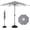 Black & White Stripe, variant on Abba Patio 7.5ft Outdoor Patio Umbrella w/ Push Button Tilt and Crank, 6 Ribs-Beige