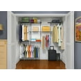 thumbnail image 4 of ClosetMaid 78809 ShelfTrack 5ft. to 8ft. Adjustable Closet Organizer Kit, Satin Chrome, 4 of 6