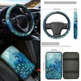 thumbnail image 3 of Jeiento Peacock Car Seat Covers Full Set of 17, Front Rear Seat Covers Floor Mats Carpets Seatbelt Cover Steering Wheel Cover Coaster, Fit for Most Cars SUV Truck Sedan, Blue, 3 of 6