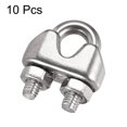 thumbnail image 4 of Unique Bargains 316 Stainless Steel Wire Rope Clip Clamp for 0.16inch Diameter Cable, 10 Pack, 4 of 5