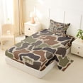 thumbnail image 2 of Erosebridal Gray Brown Camouflage Twin Sheet Sets for Boys Men, Camo Wolf Bedding, 1 Flat Sheet, 1 Fitted Sheet and 1 Pillowcase, 2 of 5