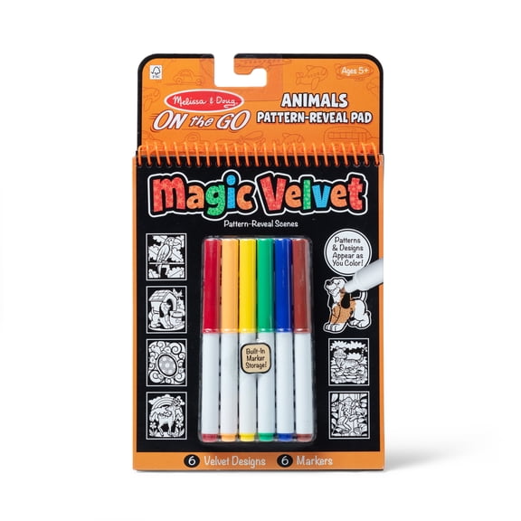 Melissa & Doug On the Go Magic Velvet Pattern-Reveal Activity Kit - Animals