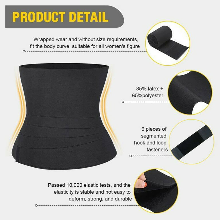 Fashion No Waist Allowed Body Wrap With Loop Waist Trainer Snatch Me Up  Bandage Wrap Around Shapewear Plus Size Lumbar Support Bands @ Best Price  Online