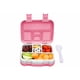 thumbnail image 1 of Lonchera para Niños Tipo Bento Box de 5 Divisiones, Sellado Hermético Antiderrames, con Recipiente para Comida Desmontable Xtellar rosa, 1 of 4