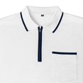 thumbnail image 6 of Men's Polo Shirts Zip Long Sleeve Classic T-Shirts Casual Golf Shirts Stylish Collared Tee, M, 6 of 7