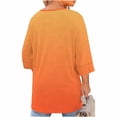 thumbnail image 7 of LEKWK Plus Size 3/4 Sleeve Tops for Women Regular Fit Keyhole Neck 3/4 Sleeve Tops Regular Fit Gradient Ombre Casual Tops Casual Tunic Length office Work Outfits, 7 of 7