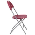 thumbnail image 6 of Flash Furniture 8 Pack 650 lb. Capacity Burgundy Plastic Fan Back Folding Chair, 6 of 12