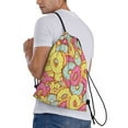 thumbnail image 3 of Easygdp Donut and Blue Drawstring Backpack, Beach Sackpack, Travel Sackpack Lightweight for Sports, Gym, Travel, Swimming - Medium, 3 of 9