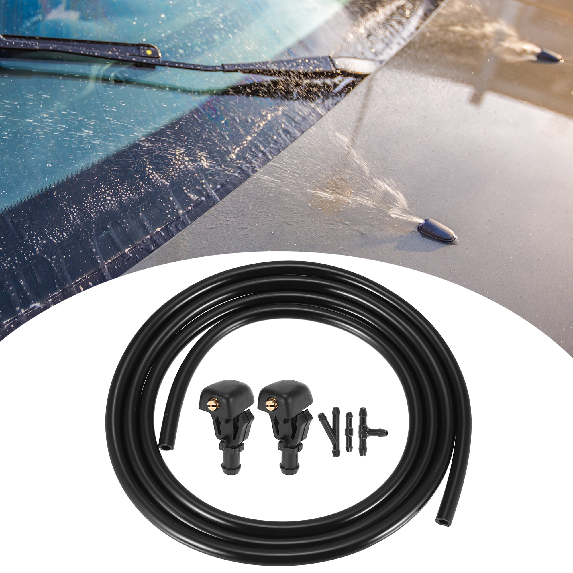 Unique Bargains Front Windshield Washer Nozzle Sprayer Kit for Ford F-150 Taurus x