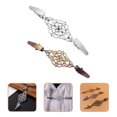 thumbnail image 4 of Miangastore Cardigan Collar Clips Silver Wedding Party Proms 2Pcs 3.5x1x0.2In, 4 of 8