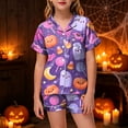 thumbnail image 2 of Leey-World Toddler Pajamas Girls Halloween Sets Sleeping Pants Cute Print Home Short Sleeve Shorts Pajama Set Full Suit Clothes, 2 of 5