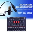 thumbnail image 2 of BM800 Condenser Microphone, Professional Recording Studio Microphone with V8S Live Sound Card for Podcasting Streaming Recording, Crystal Clear Sound (Gold）, 2 of 11