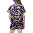 thumbnail image 4 of mgoYE Halloween Toddler Pjs Halloween Outfit for Boys Girls 2 Piece PJS Satin Silk Sleepwear Button-Down Top with Shorts for Kids Gifts, 4 of 5