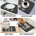thumbnail image 4 of Premium Coffee Mat for Ultimate Fun - Espresso Tray for Coffee Bar, Ideal Under Coffee Pot Mat, Coffee Drying Mat Efficient Dish Drying Mat, Size 19.5x12in; Kitchen Counter Drying Pad, 4 of 7