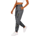 thumbnail image 6 of XFLWAM Cargo Pants for Women's Sweatpants Drawstring Elastic High Waisted Cargo Joggers Running Hiking Athletic Pants with Zipper Pockets, 6 of 8